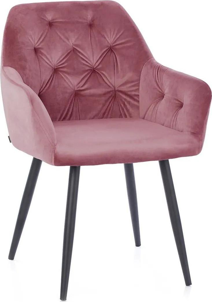 Designová židle Argento pudrově růžová