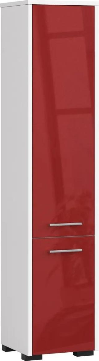 Koupelnová skříňka Fin I 30 cm bílá/červená lesk
