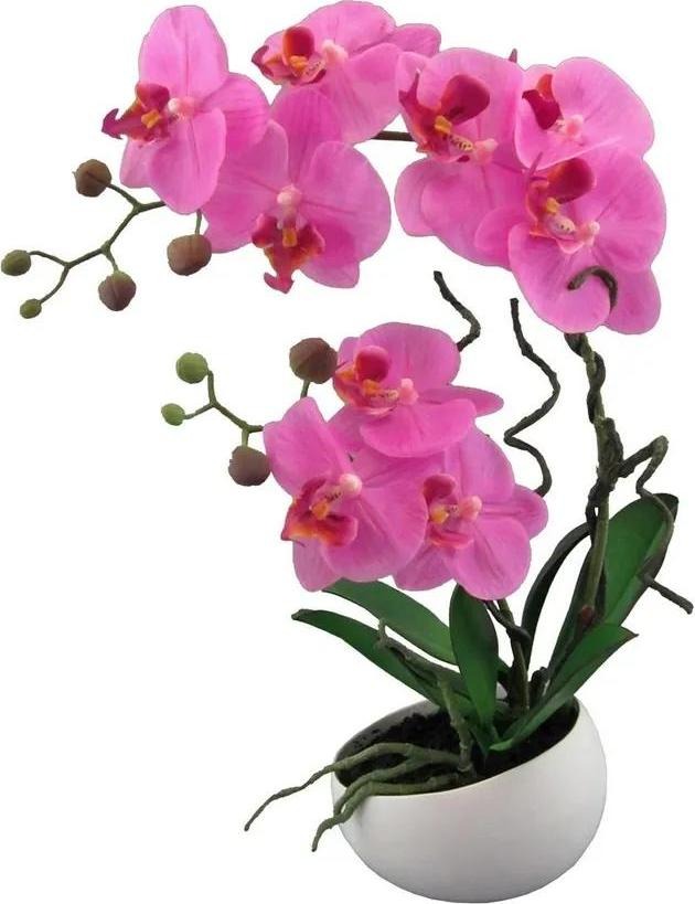 Umělá Orchidej v květináči růžová