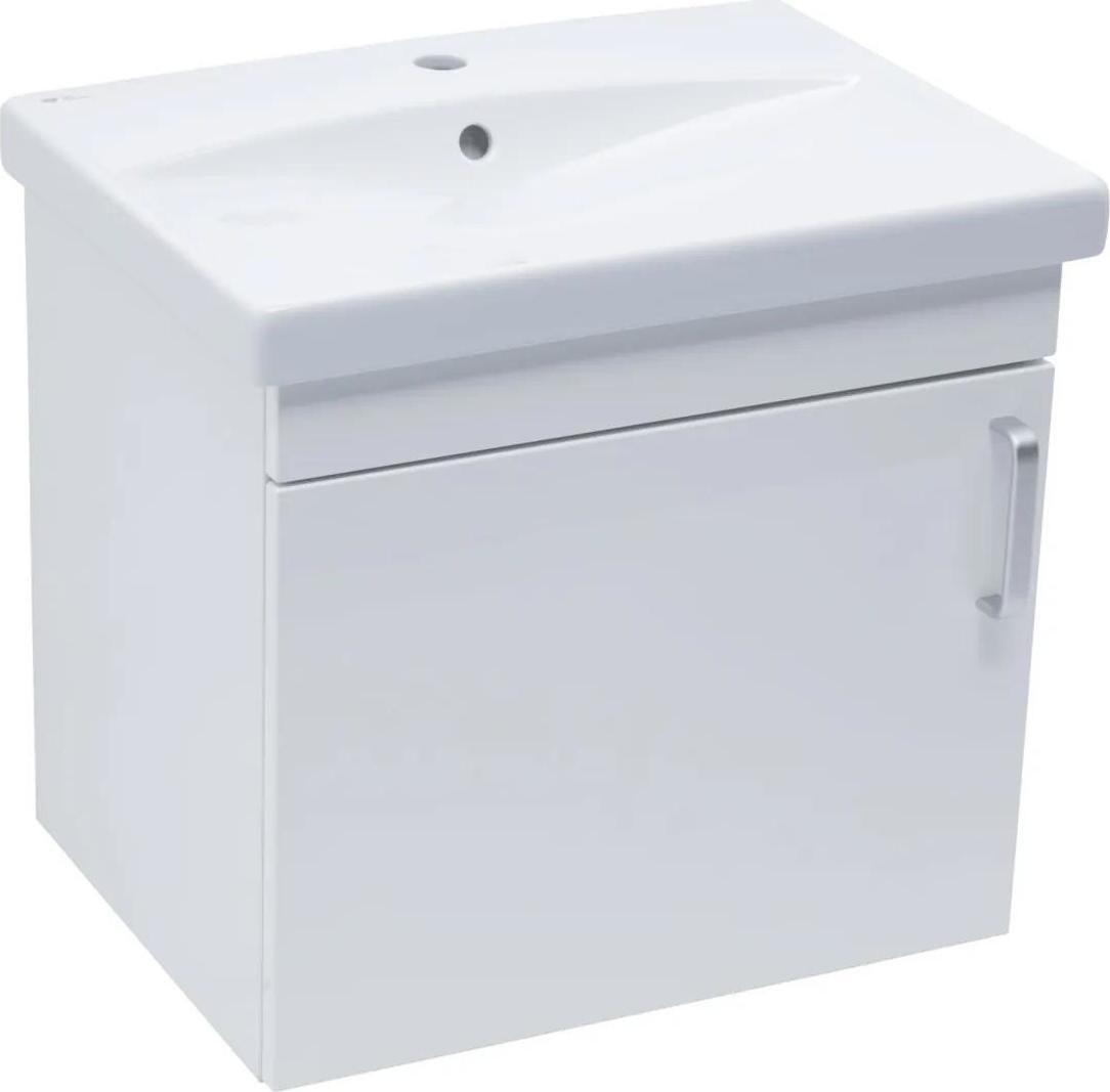 Koupelnová skříňka s umyvadlem Naturel Vario Dekor 60x51x40 cm bílá lesk VARIO260BIBL