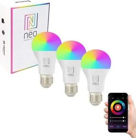 IMMAX NEO LITE SMART sada 3x žárovka LED E27 9W RGB+CCT barevná a bílá