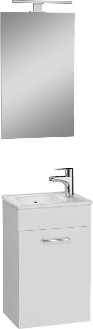 Koupelnová sestava s umyvadlem zrcadlem a osvětlením VitrA Mia 39x61x28 cm bílá lesk MIASET40B